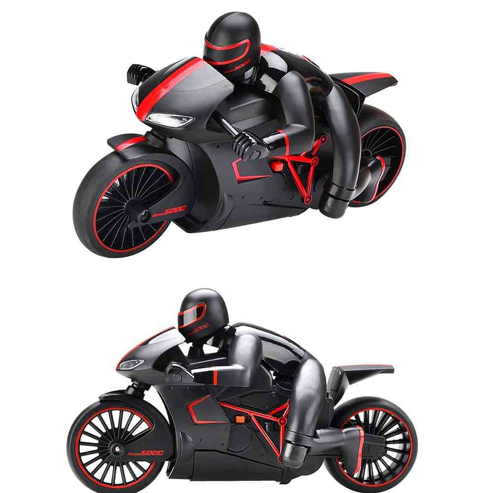 Mini rc motorcykel med køligt lys, motorcykel model legetøj, fjernbetjening drivmotor til dreng