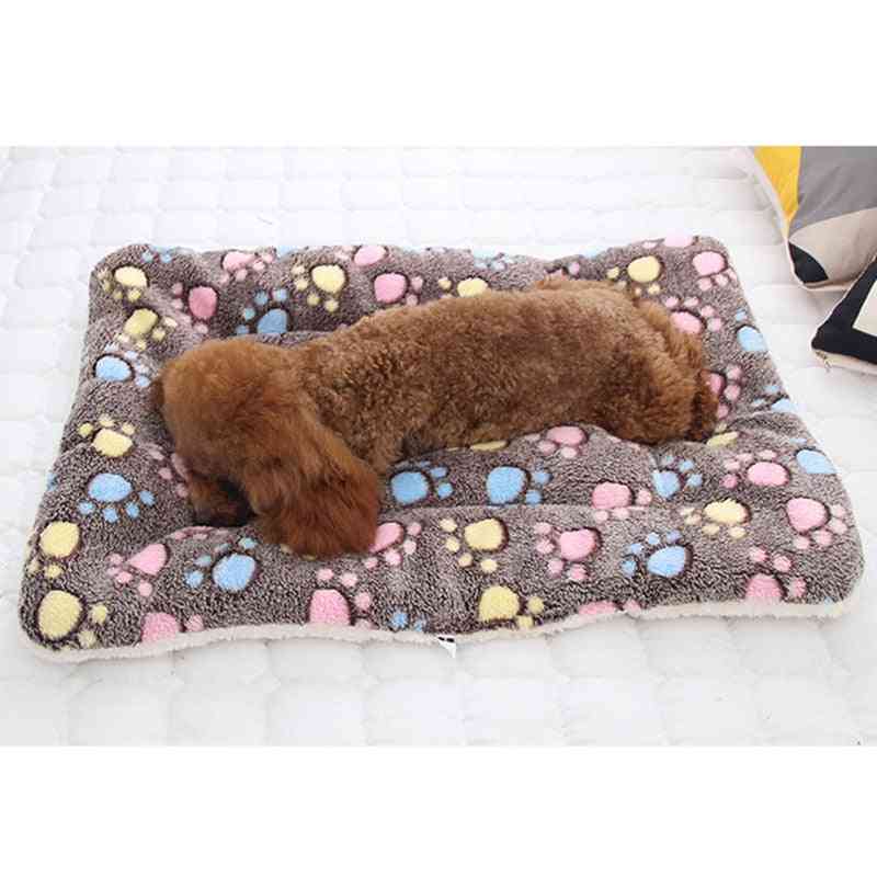 Couverture de flanelle douce pour animaux de compagnie coussin de serviette de couverture de couchage