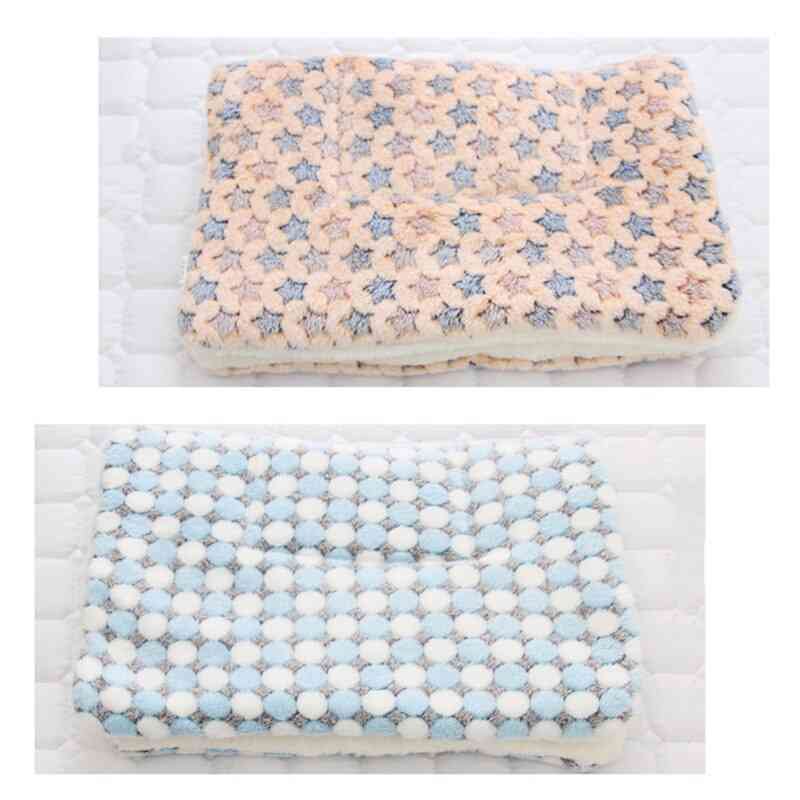 Pet Soft Flannel Blanket Sleeping Cover Towel Cushion