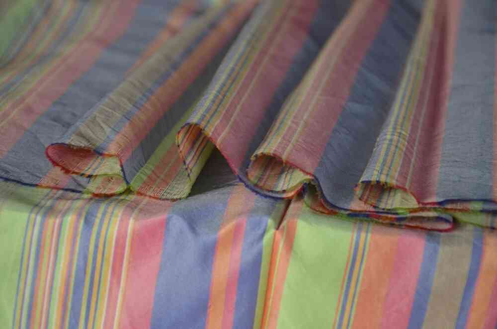 Dupion Plaid Fabric Silk Sculpture Cloth, Double Palace Plaid Fabric Dress Suit