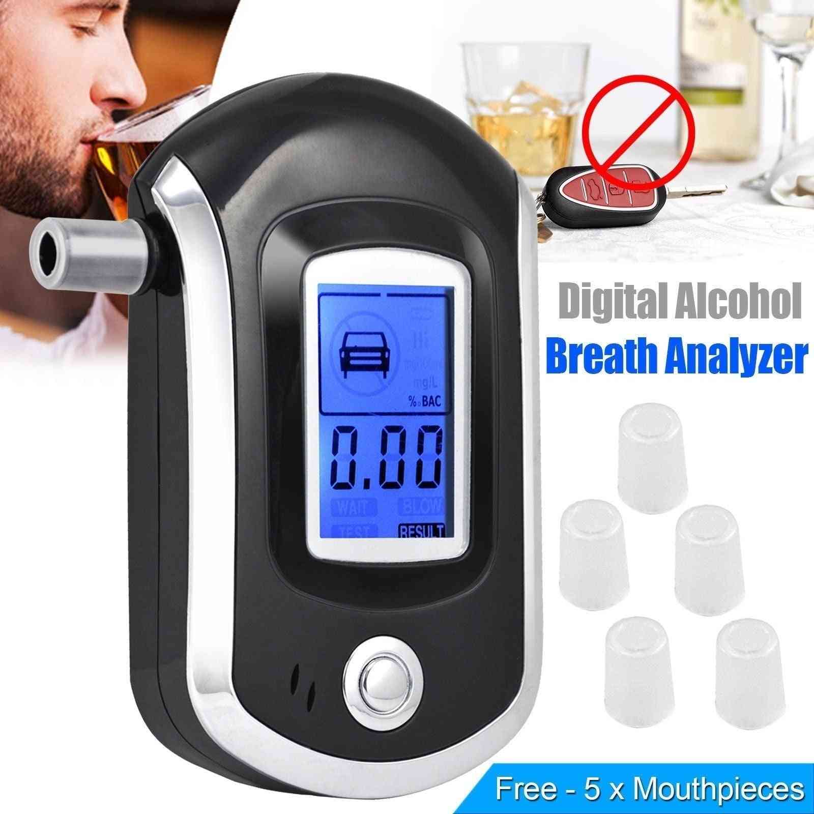 Digital Breath Alcohol Tester Breathalyzer Alcohol Breath Tester Alcohol Detector