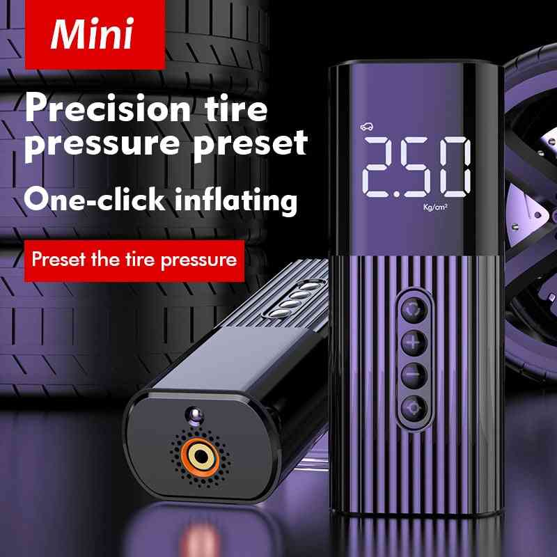 Portable Mini Car Inflator Pump 12v Wired Digital Air Compressor