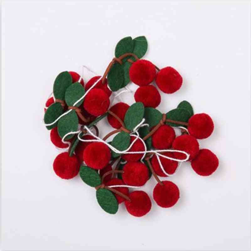 Bayberry Felt Ball Handmade Garland String Hanging Ornaments