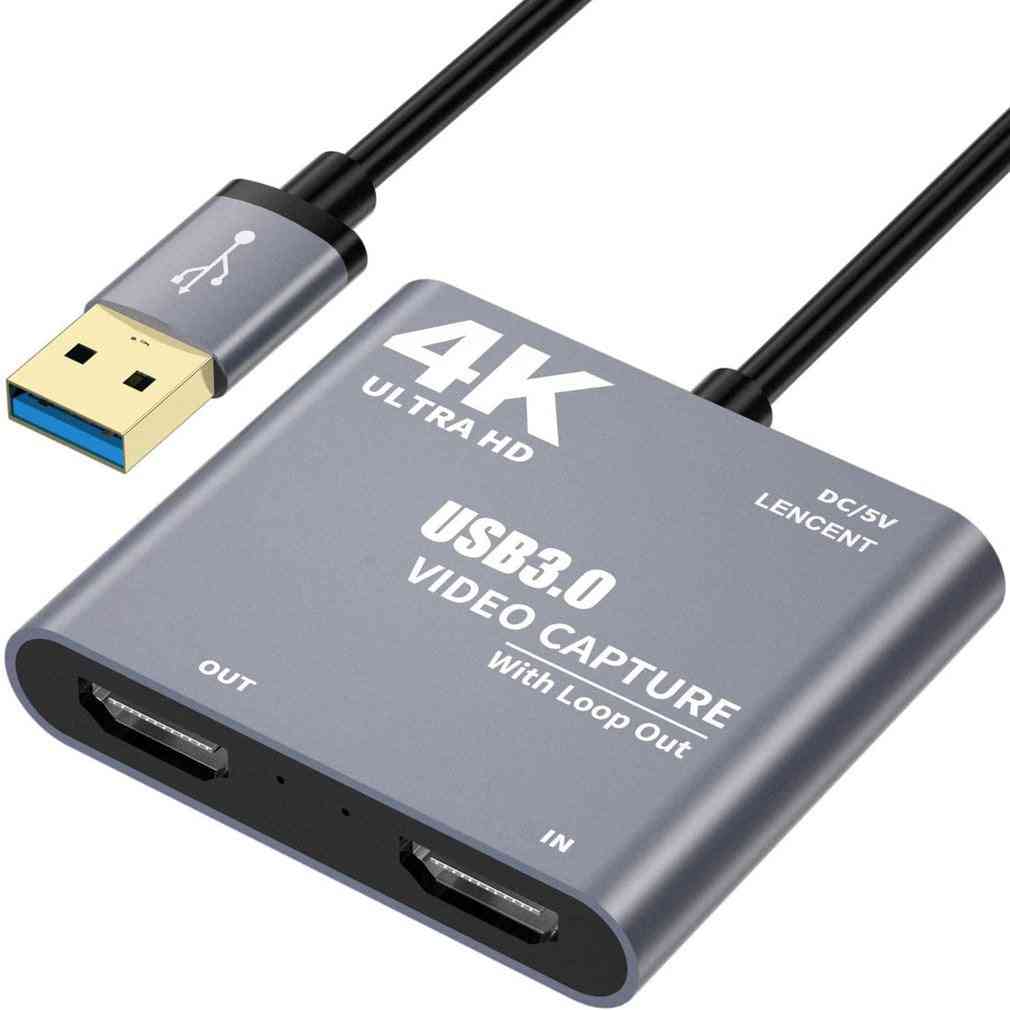 Hdmi-compatible Video Audio Game Capture Card With Loop