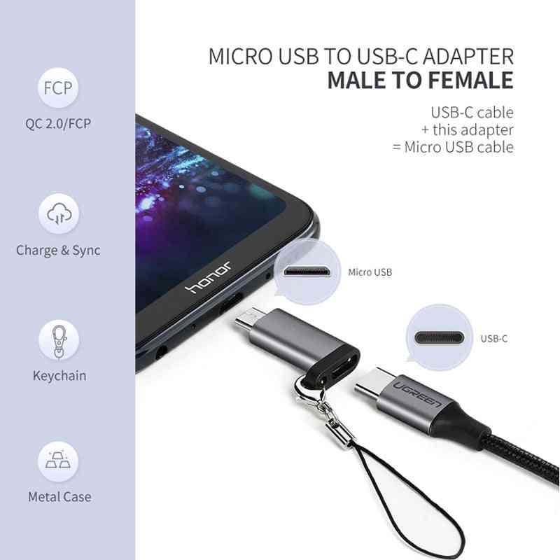 Usb Type-c, Female To Male Converters, Charger Data Cable Adapter