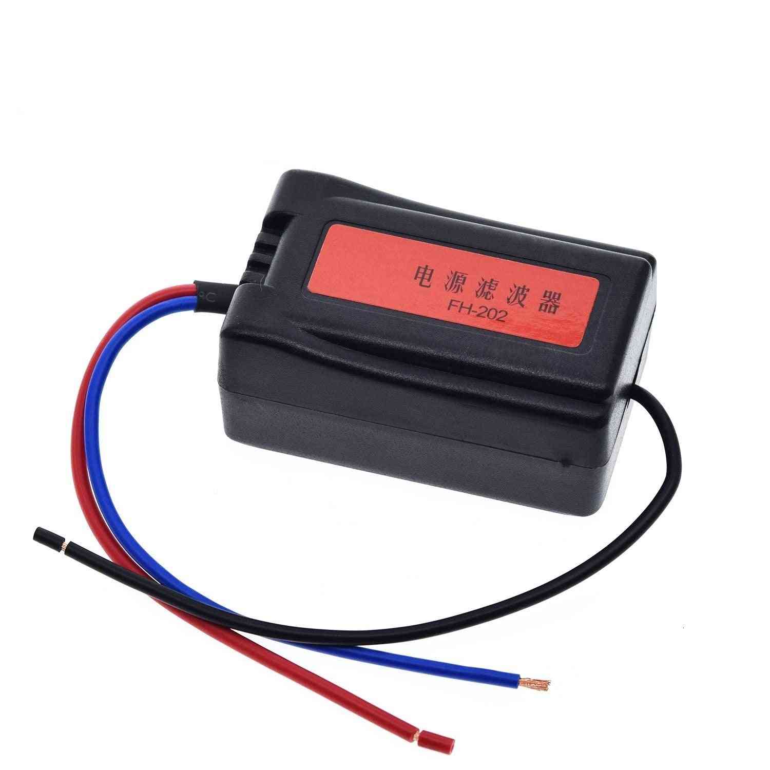 Dc 12v Power Supply Pre-wired Black Plastic Audio Power Filter