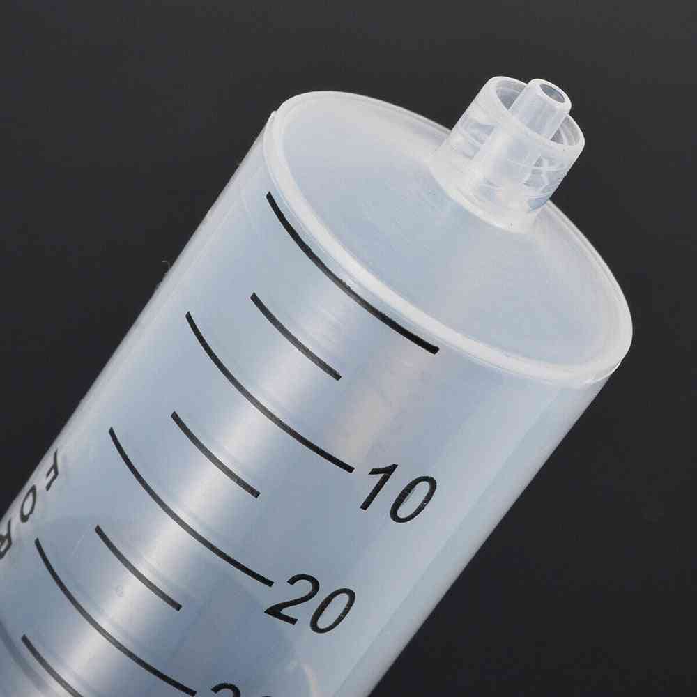 Plastic Syringe With Flexible Clear Tubing For Measuring Nutrient