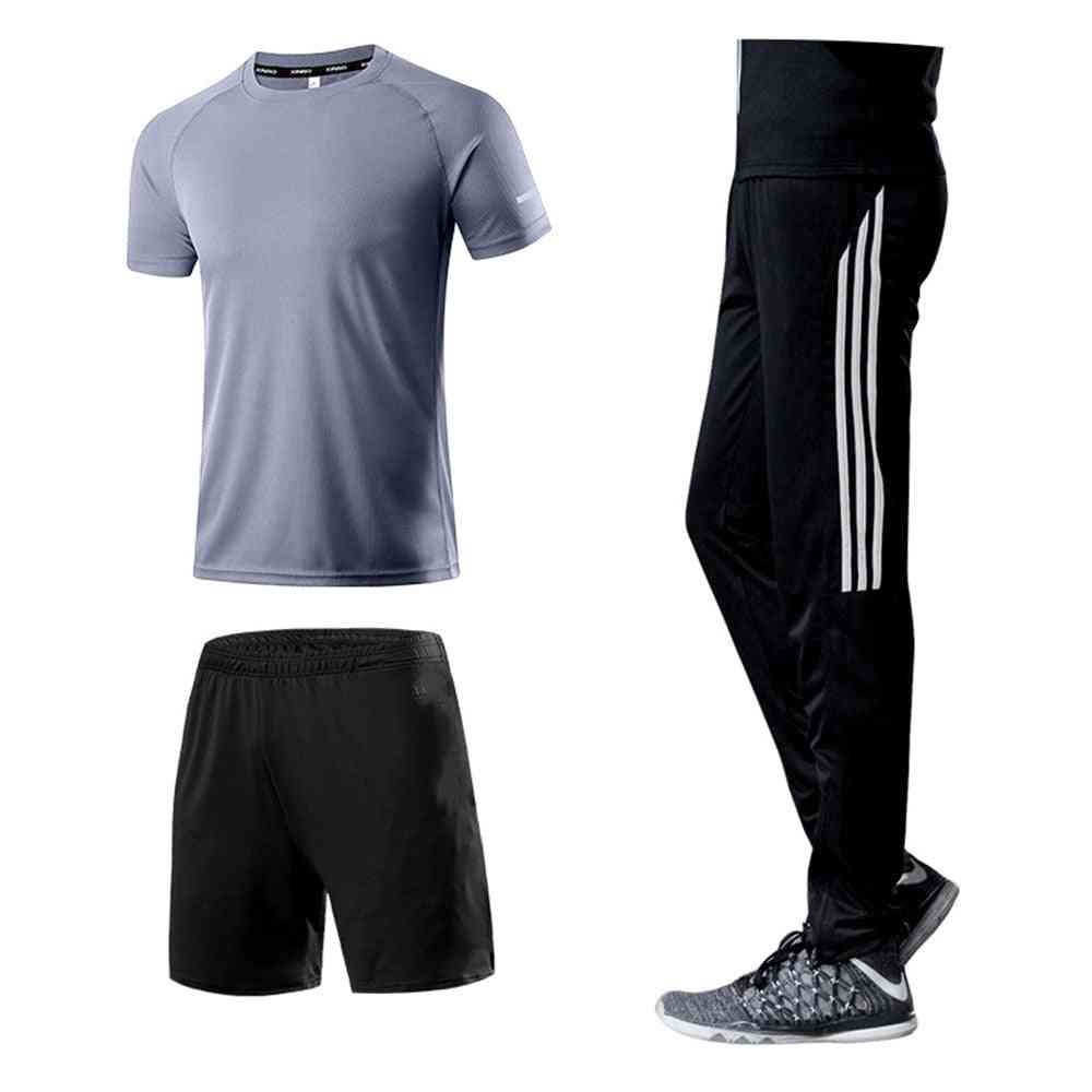 Sport-löparkompression, t-shirt & byxor set-b