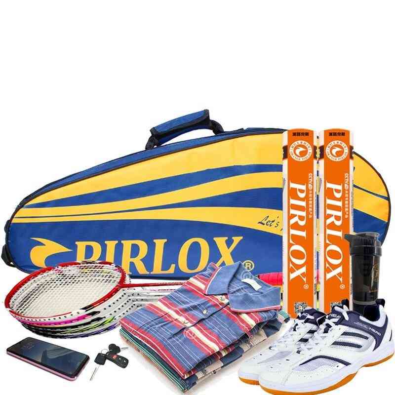 Dobbel dekk badminton stor tennisracket sportsbag