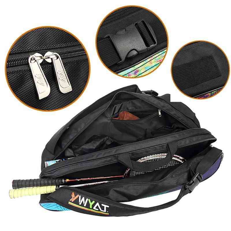 Colorful 2-deck, Badminton Backpack, Sports Models, Rackets Bag