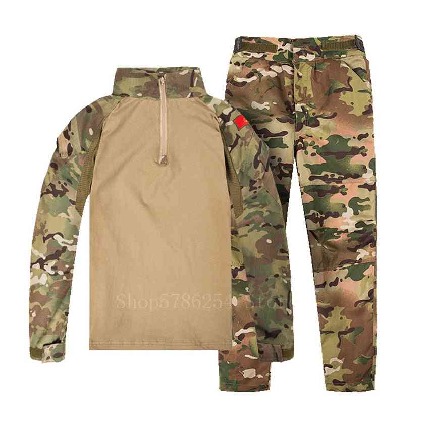 Uniforme militaire pour garçons, pantalon de veste de combat pour hommes