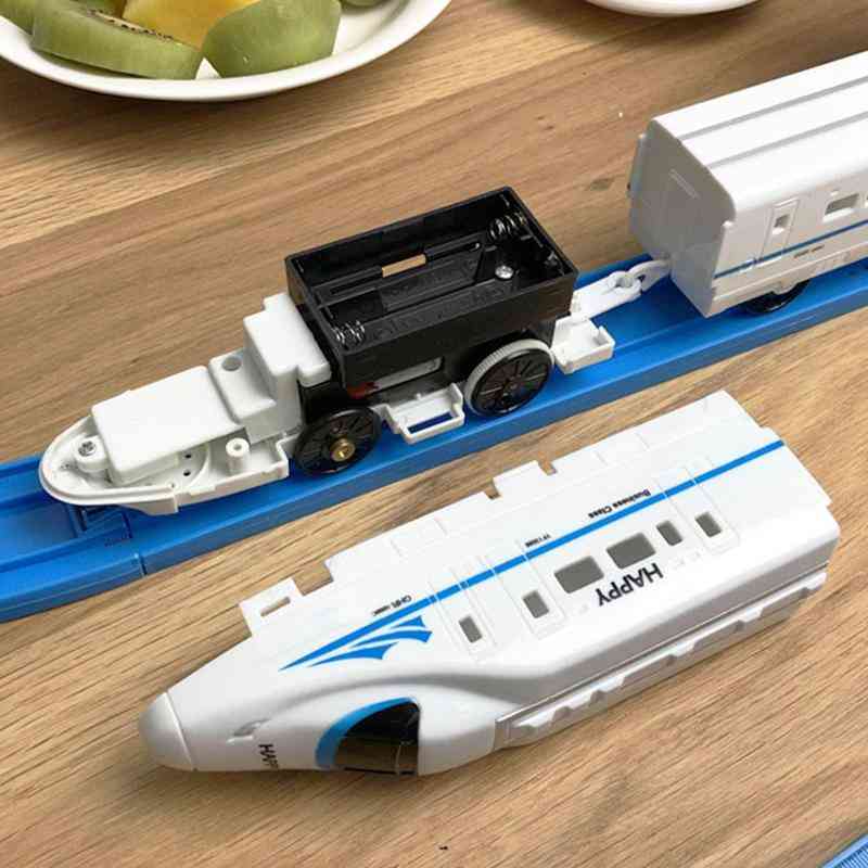 Children Electric Train Toy Railway Track Kid Food Set Rail Simulation Model