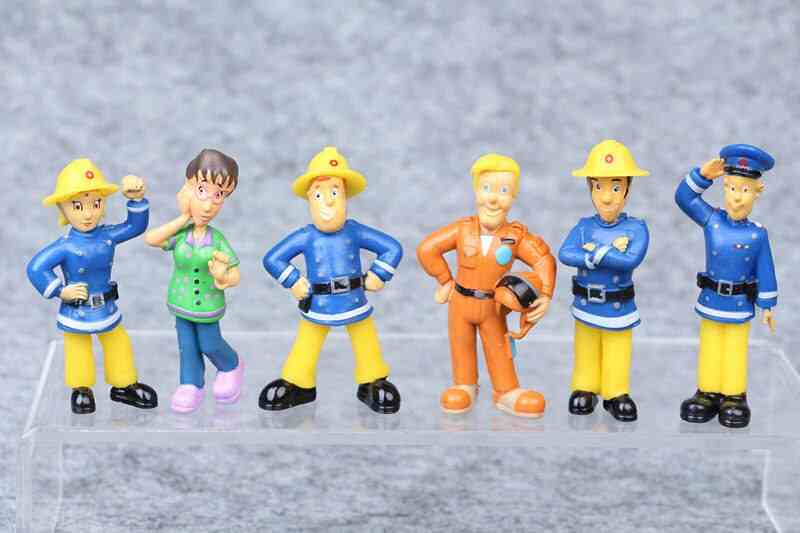 Cartoon Fireman Sam Figurines 3-6cm Pvc Dolls Toy Elvis Norman Kid