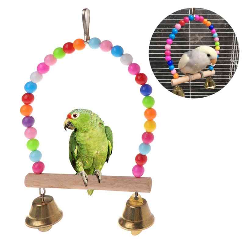 Wooden Parrots Swing Toy