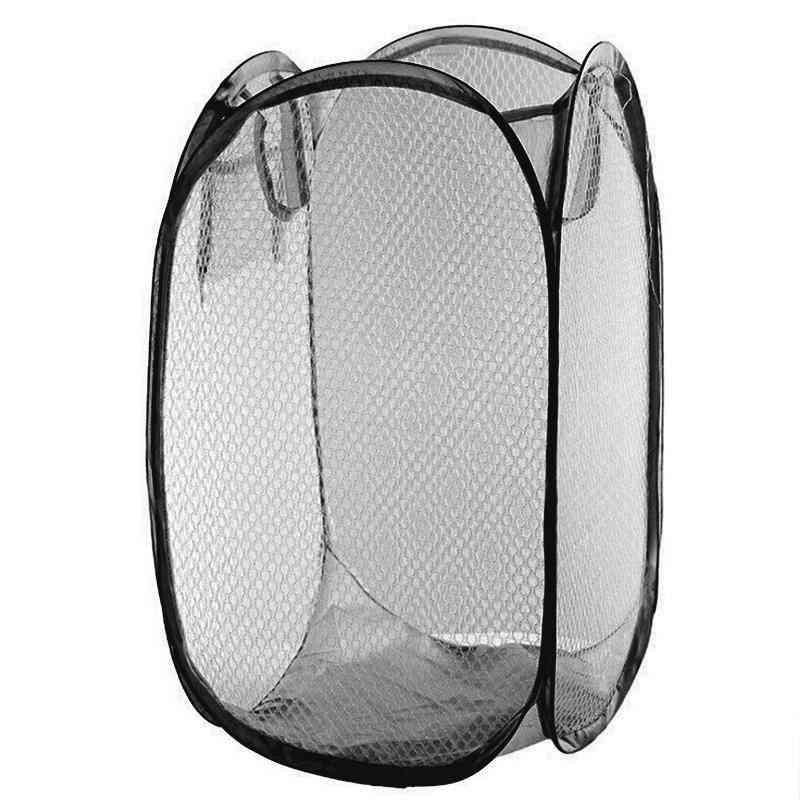Foldable Laundry Baskets Pop Up Easy Open Mesh