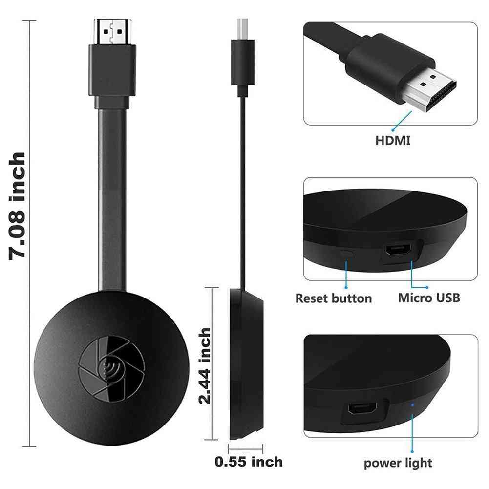 Android / Ios Wireless Hdmi-compatible Display Dongle, Hd Mobile Tv Projection, Video Transmission