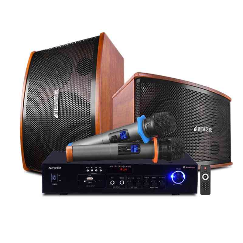 Stereo Home Theater Set, Tv Pa Amplifier System, Bluetooth/usb Singing +2 Wireless Mic