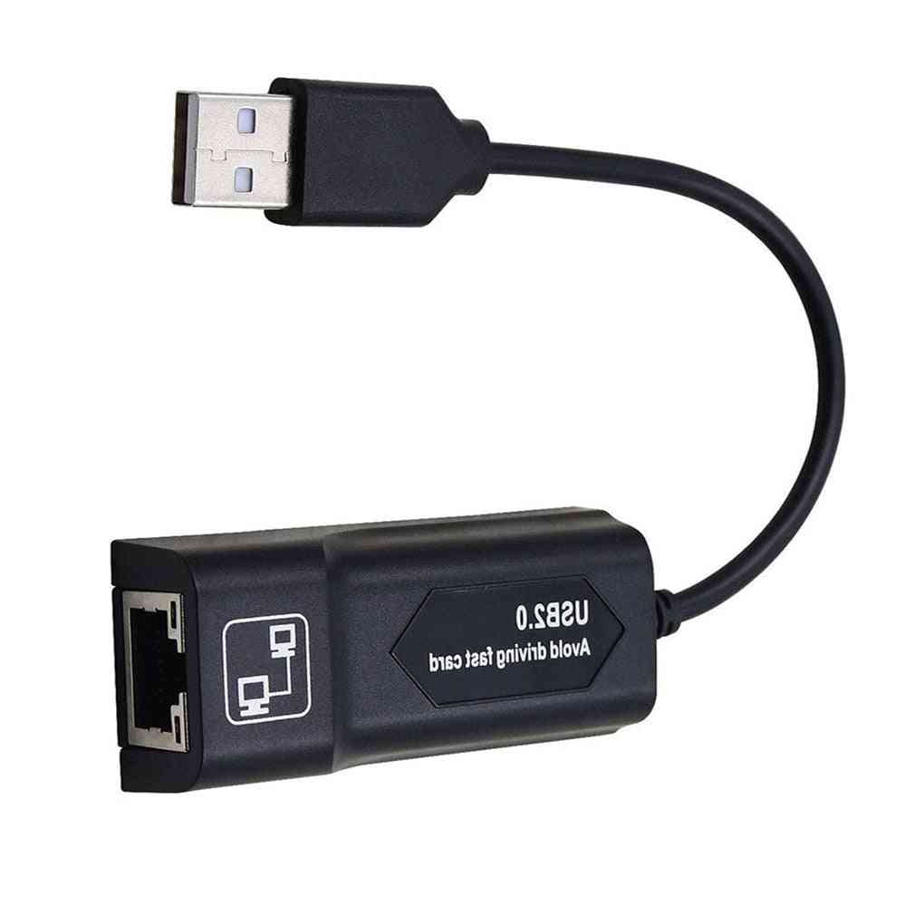 Ethernet for LAN, lopeta puskurointi -tv -tikku tai sovitin USB -liitäntäkaapelilla