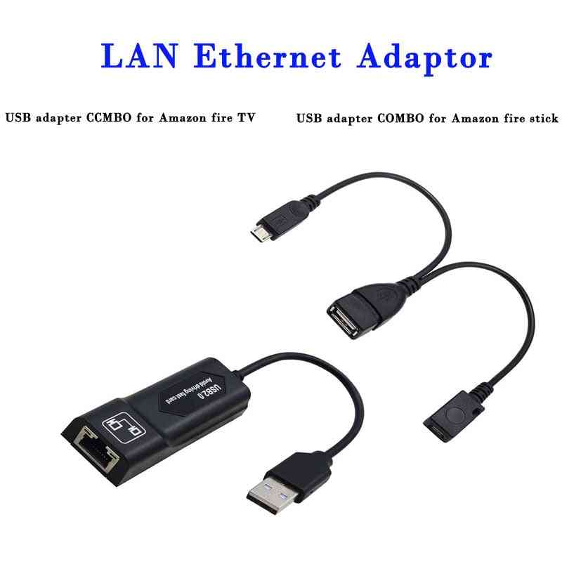 Ethernet til lan, stop buffering af tv -stik eller adapter med usb -tilslutningskabel
