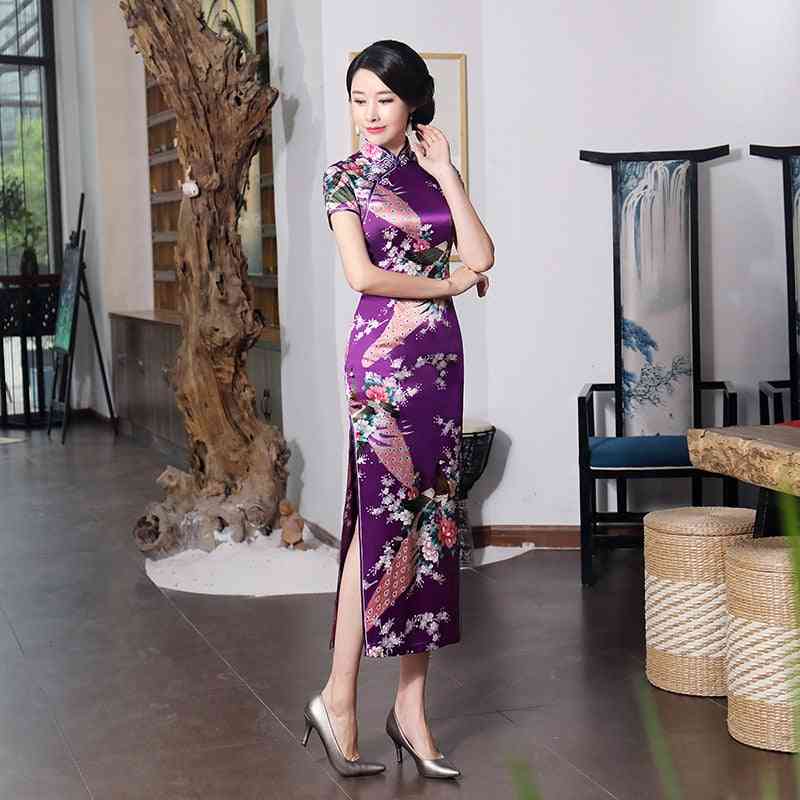 Robe sexy décontractée pour femme, longue robe chinoise d'été