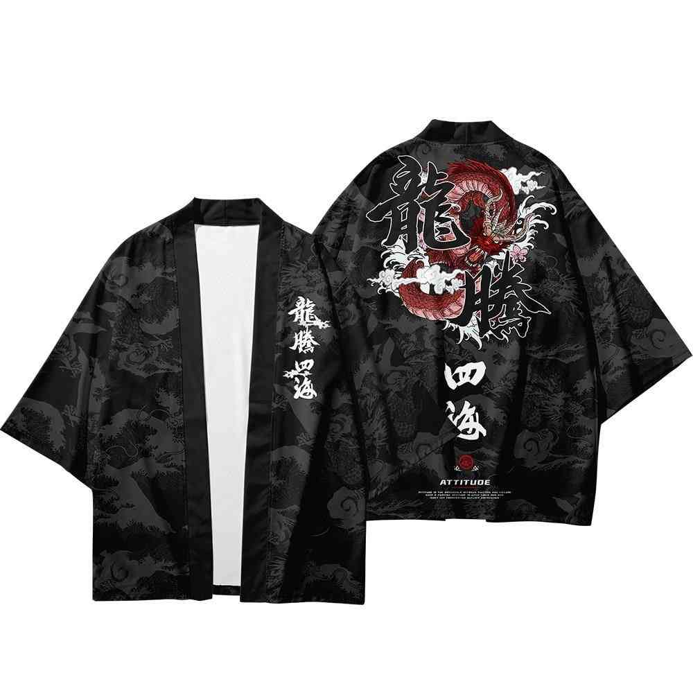 Vintage Traditional- Harajuku Streetwear, Costume Kimono Set-b