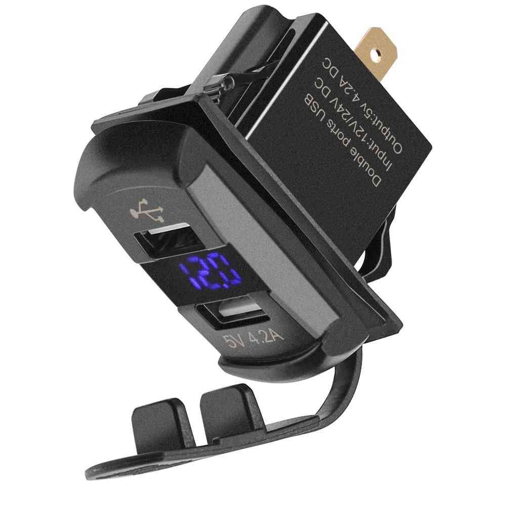 Universal Led Car Charger Dual Usb Switch
