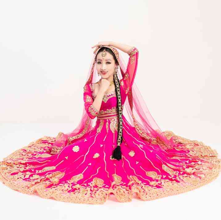 Ethnic Style- Embroidery Dancing Salwar, Kameez Dress Set