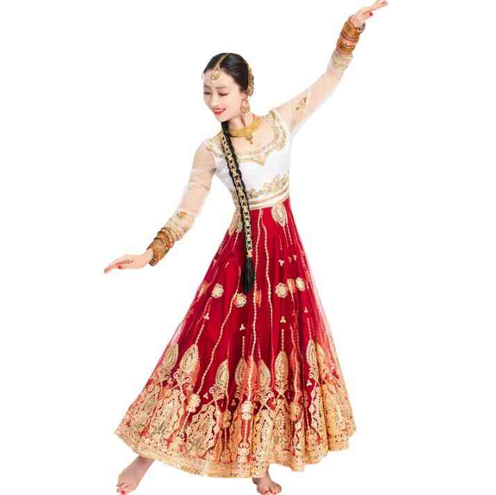 Etninen tyyli - kirjonta tanssi salwar, kameez mekkosetti