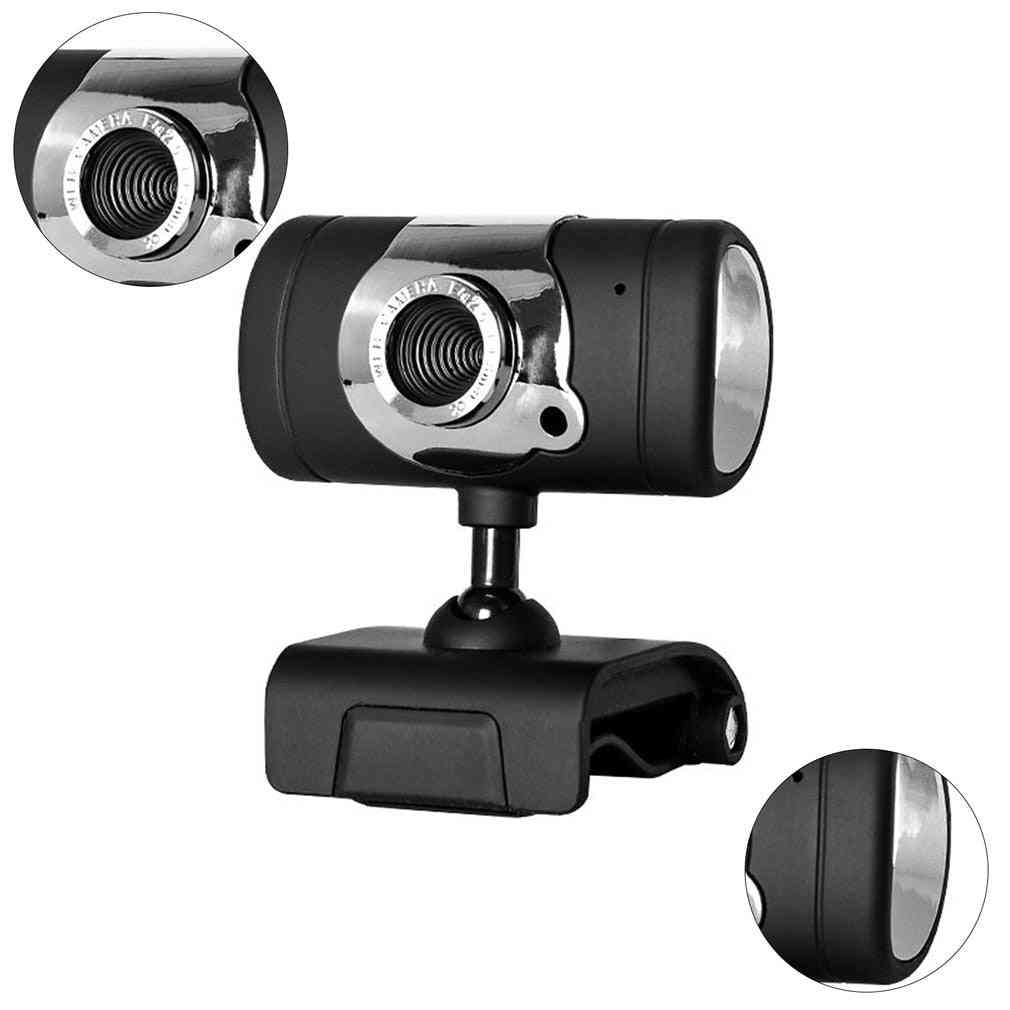 Hd -webbkamera med mikrofon -pc, usb -webbkamera, videoinspelning, högupplöst med datorer, bärbar dator, skrivbord