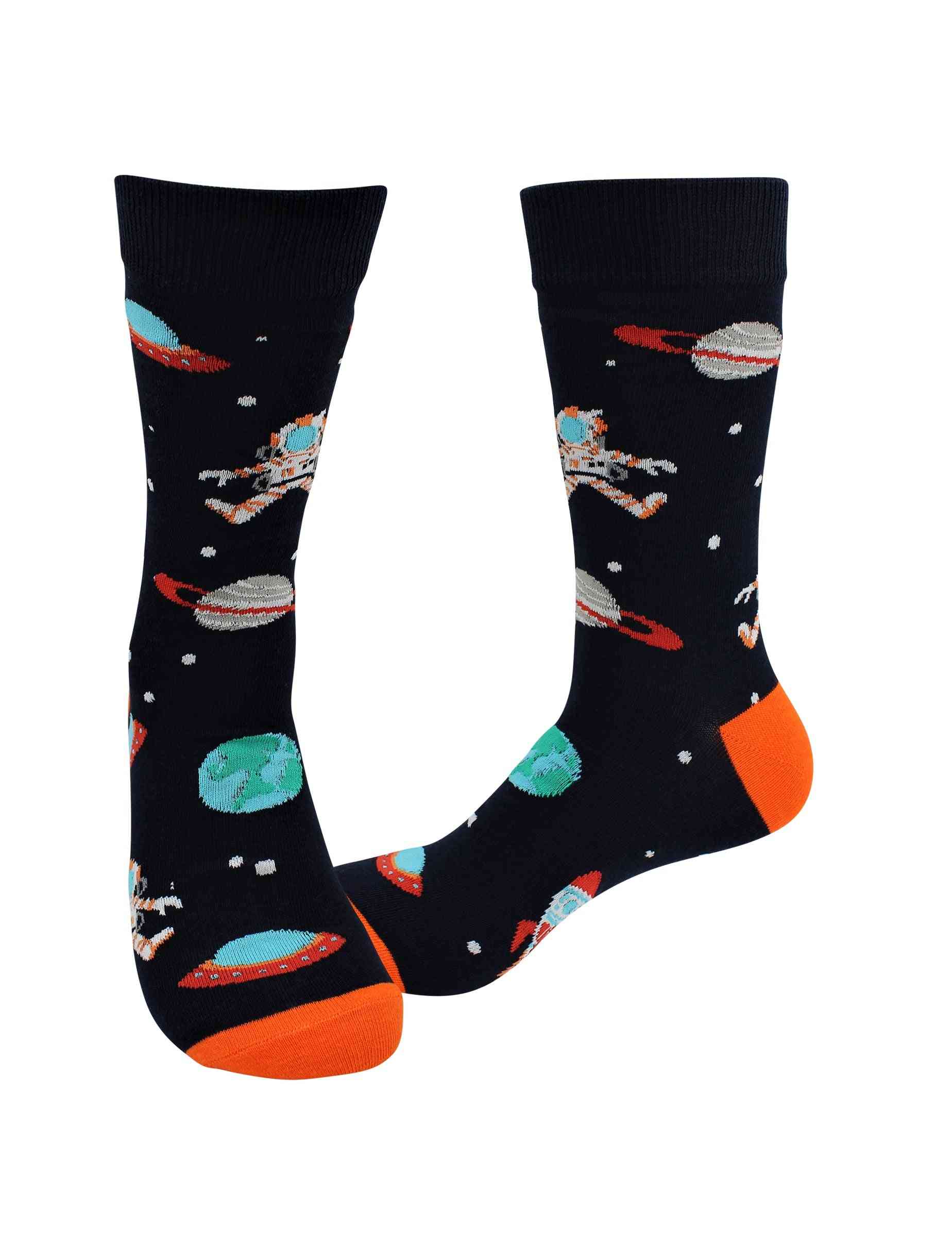Ponožky pre chorých - vesmír / astronaut - ponožky na voľný čas zo steny