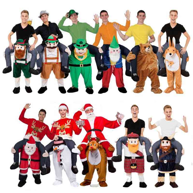 Novelty Ride On Me Mascot Costumes Carry Back Fun Pants
