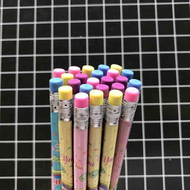 Mignon arc-en-ciel licorne triangle hb crayon en bois standard étudiant papeterie écriture dessin crayons fournitures de bureau scolaire
