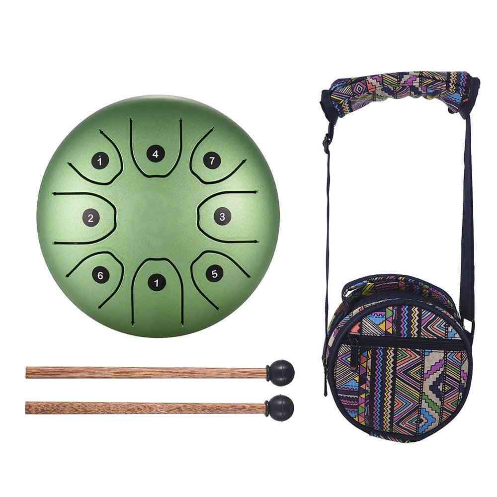 Tongue Drum Mini, Steel C Key With Mallets Percussion Instrument