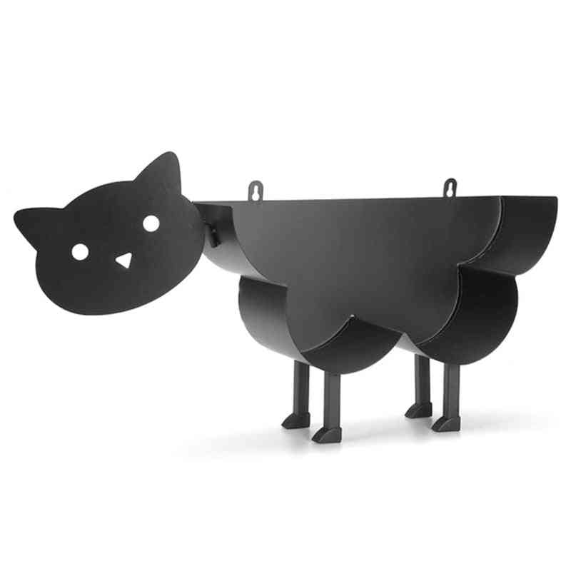 Porte-papier toilette chat noir