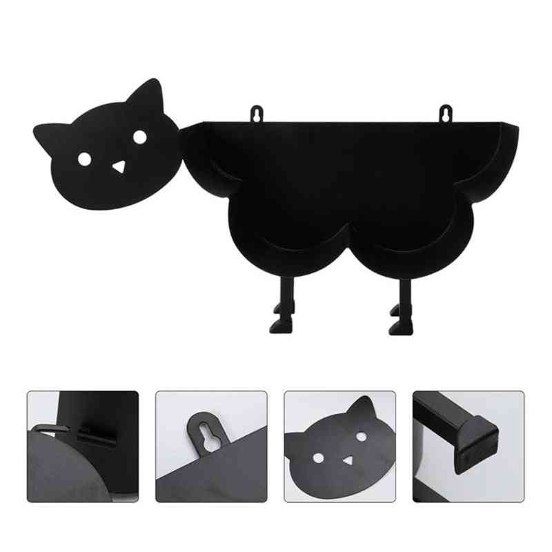 Black Cat Toilet Paper Holder
