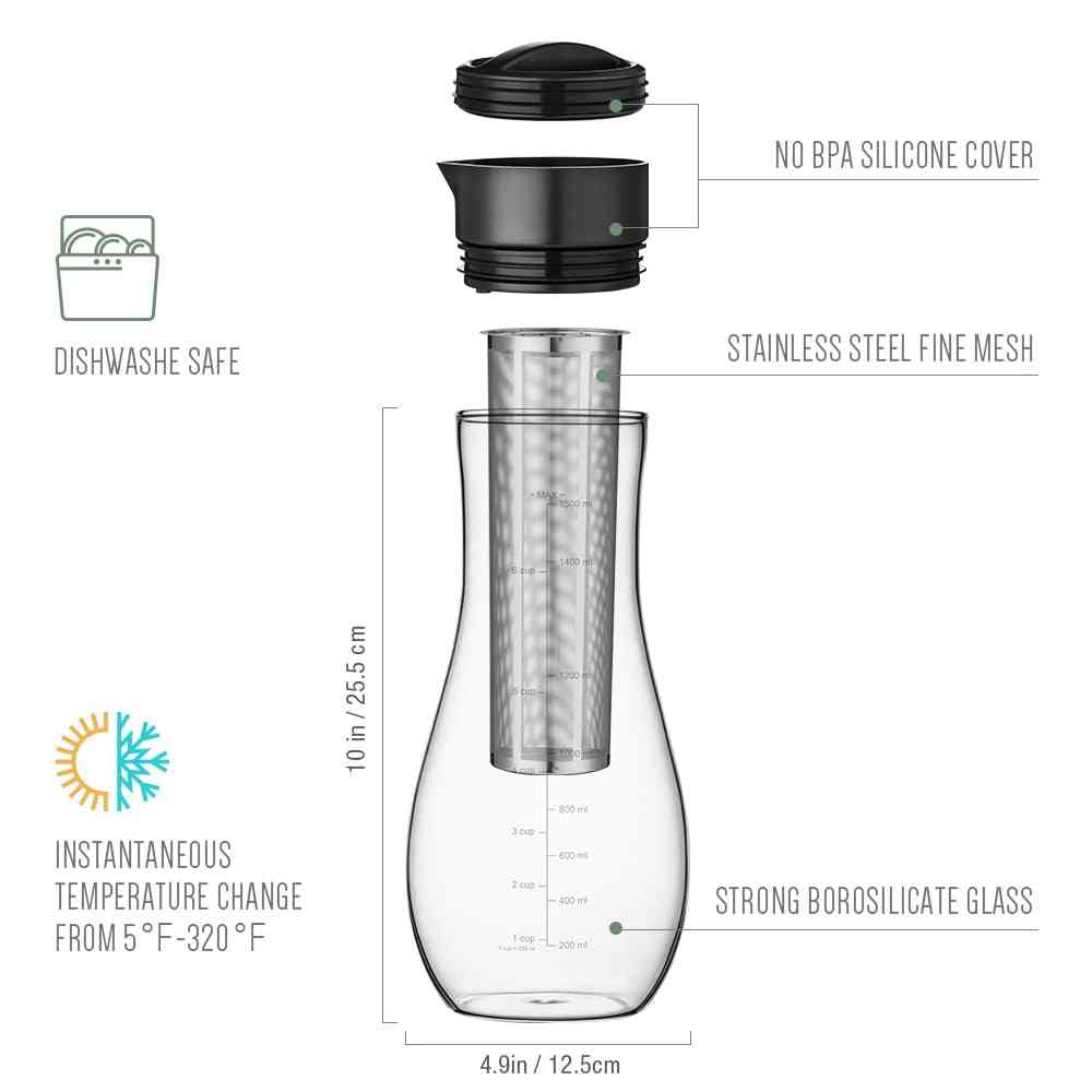 Dual-use Filter Coffee&tea Pot Espresso Ice Drip Maker Glass Pots