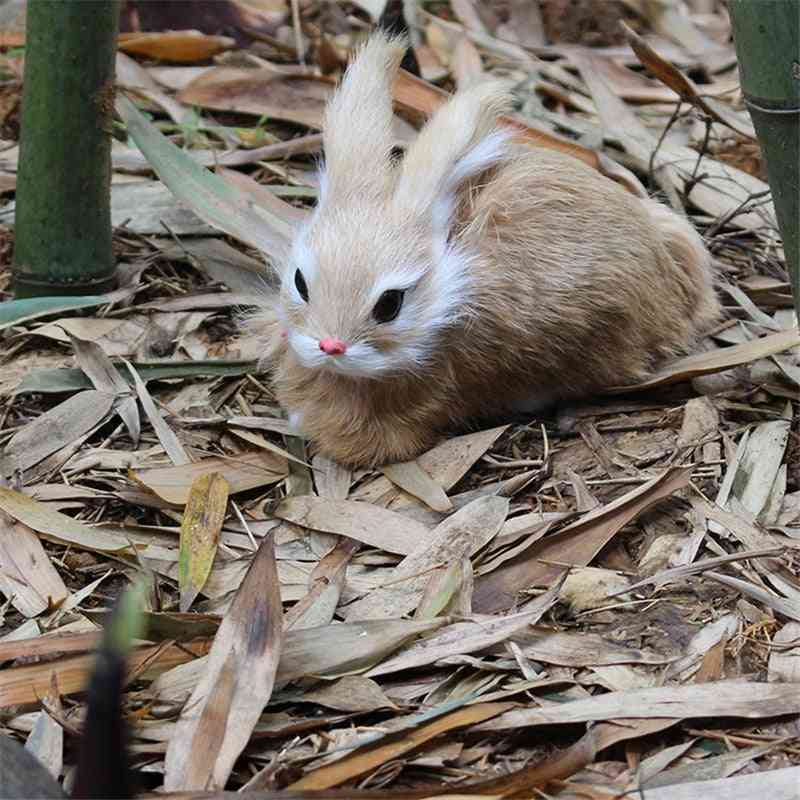 Realistic Cute Rabbits Fur Animal