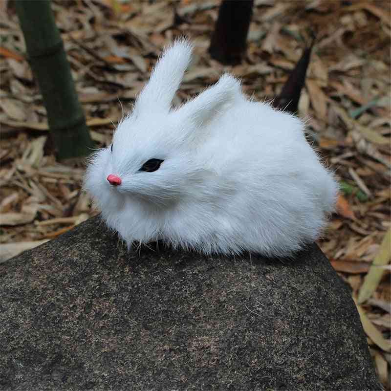 Realistic Cute Rabbits Fur Animal