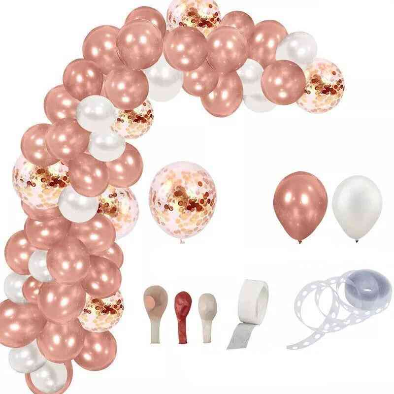 Rose Arch Garland Kit Latex Confetti Balloons