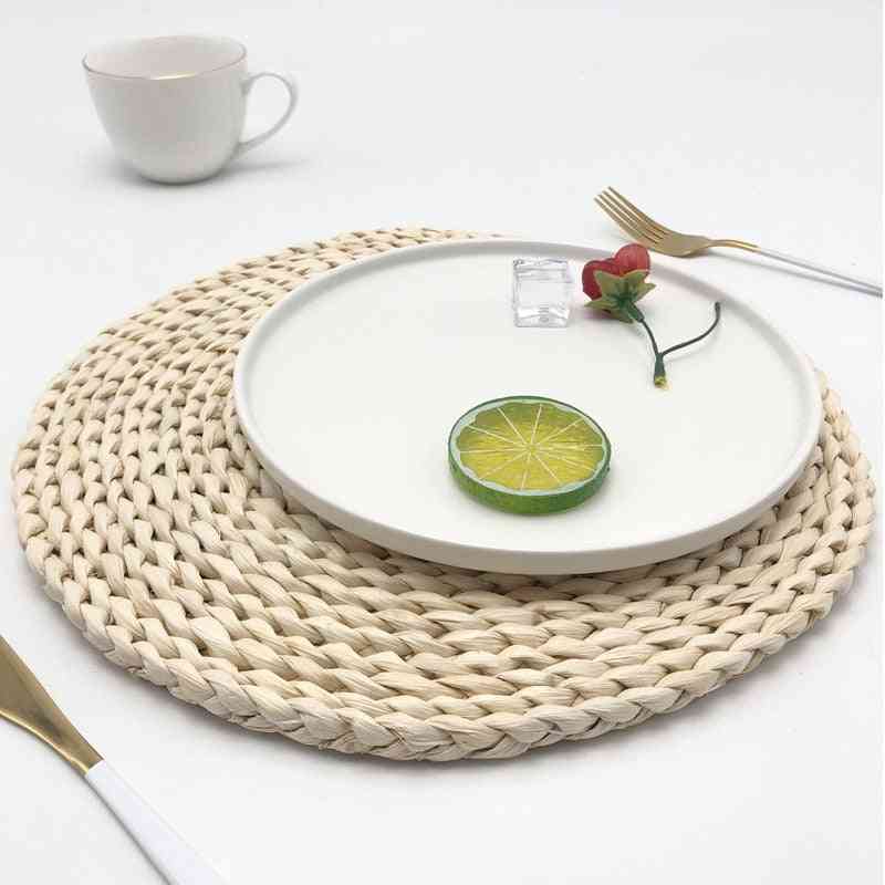 Japanese Style Round Rattan Placemats