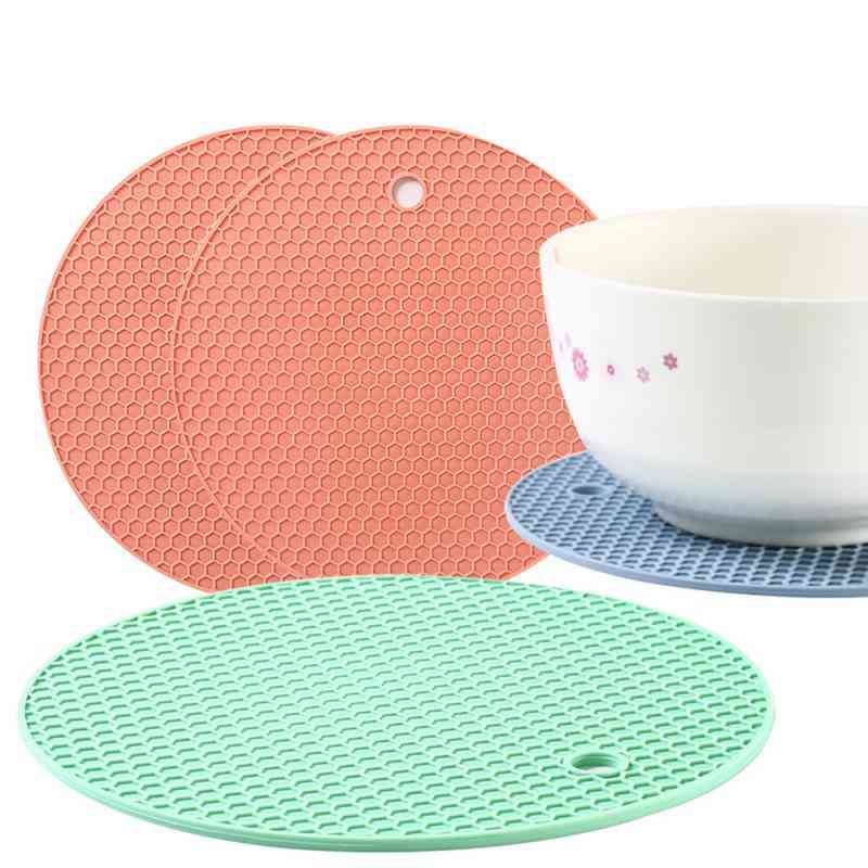 Round Heat Resistant Silicone Mat. Drink Cup Coasters