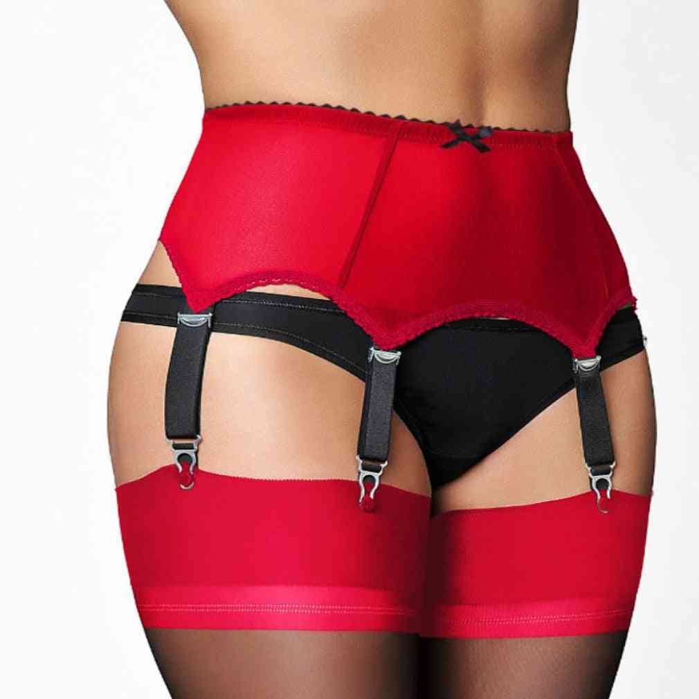 Women High Waist Mesh Suspender Lingerie