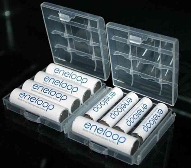 Portable Hard Plastic Case Holder Storage Box Cover For Aa / Aaa Battery