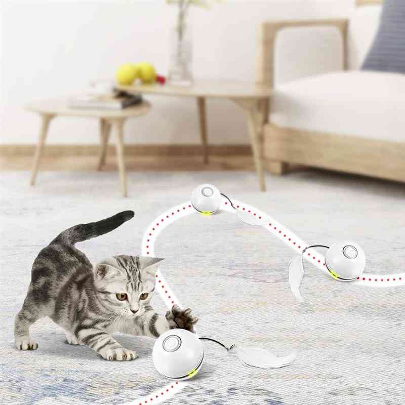 Smart Interactive Cat Colorful Led Self Rotating Ball With Catnip Bell