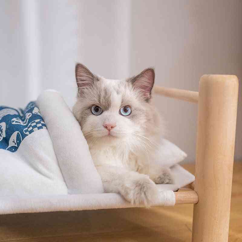 Levehető hálózsák, fa függőágy ágyak nyugágyas macskáknak