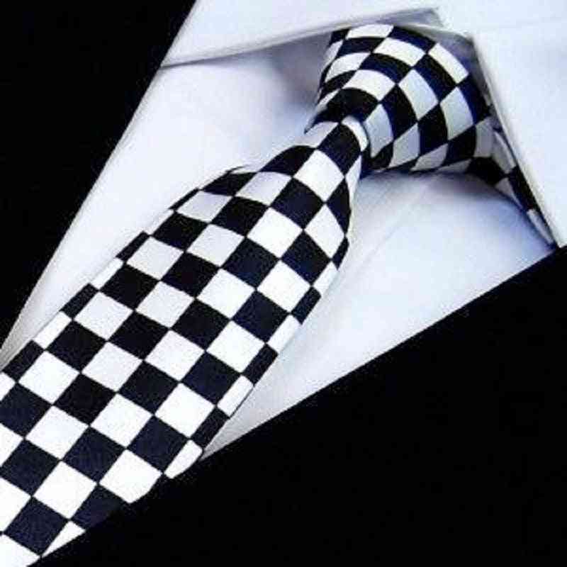 Neckties Black White Check Bowties Butterfly