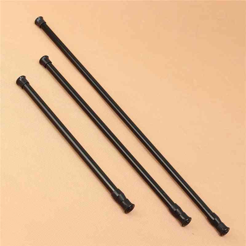 Black Extendable Adjustable Spring Tension Rod Rail Pole