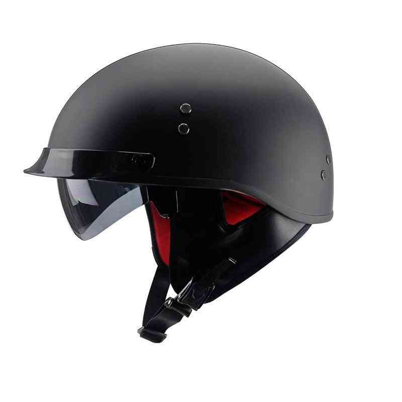 Black Vintage Motorcycle Helmet