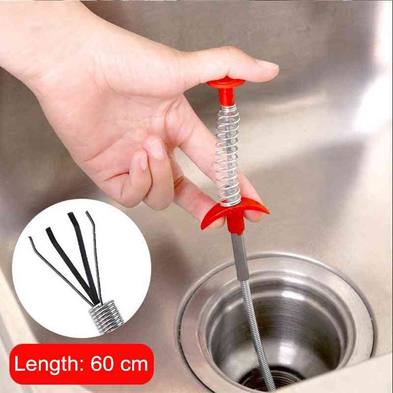 Metal Wire Drain Sewer Dredge Kitchen Sink Cleaning Hook