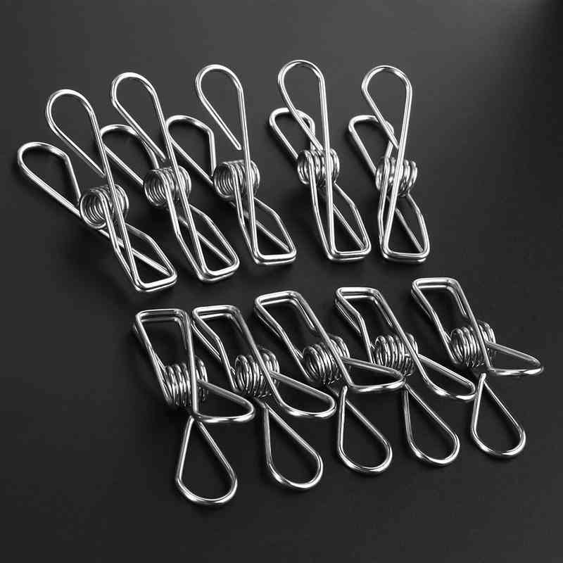 Multipurpose Stainless Steel Clips Clothes Pins Pegs Holders